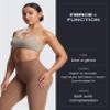 Aoxjox High Waisted Workout Leggings for Women Tummy Control Buttery Soft Yoga Metamorph Deep V Pants 26" (A Brownie, Small) view 4