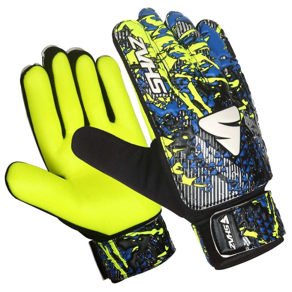 Shaz Soccer Goalkeeper Gloves for Kids Boys Children Youth,Funky Football Goalie Gloves Anti Slip 4mm Latex Palm with Strong Grip & Double Wrist Protection