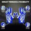LYRX Professional Football Receiver Gloves with Optimal Silicone Palm Non-Slip Grip Control Ultra-Stick Sports Lightweight Glove and Precision Fit (Blue, Adult Large) view 2