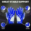 LYRX Professional Football Receiver Gloves with Optimal Silicone Palm Non-Slip Grip Control Ultra-Stick Sports Lightweight Glove and Precision Fit (Blue, Adult Large) view 3