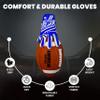 LYRX Professional Football Receiver Gloves with Optimal Silicone Palm Non-Slip Grip Control Ultra-Stick Sports Lightweight Glove and Precision Fit (Blue, Adult Large) view 4