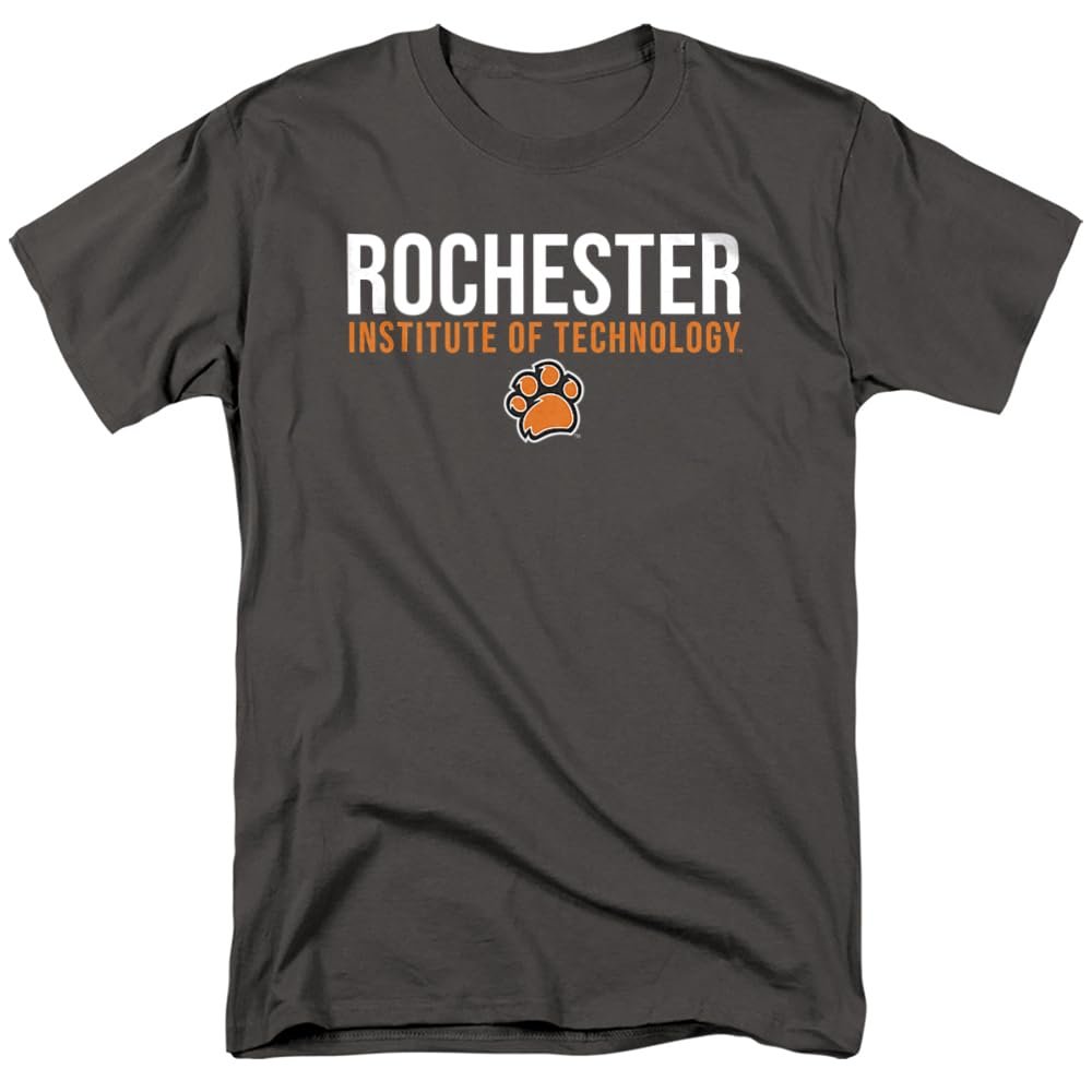 Rochester Institute of Technology RIT Official Stacked Unisex Adult T Shirt,Rit Tigers, 4X-Large