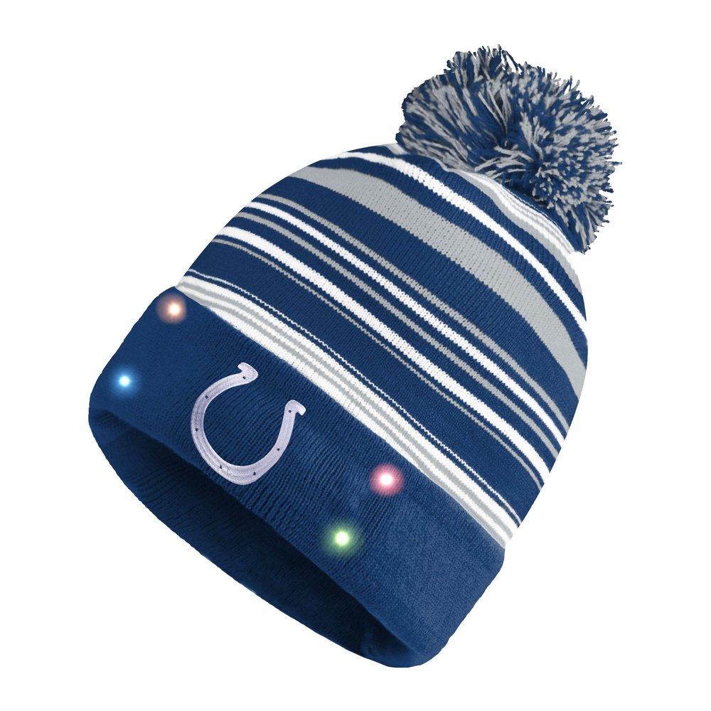 FOCO Indianapolis Colts NFL Horizontal Stripe Light Up Beanie