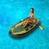 LAHTI Inflatable Rafts Set for Adult - Inflatable Fishing Boat 2-4 Person Boat with Paddles Rope Air Pump Rubber Dinghy Thickened Hard Bottom Punch Boat Kayak Adult Inflatable Boat Hovercraft view 4