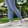 FOCO Kansas City Chiefs NFL Womens Big Logo Low Top White Canvas Shoes - 10/XXL view 3