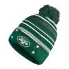 FOCO New York Jets NFL Horizontal Stripe Light Up Beanie view 1