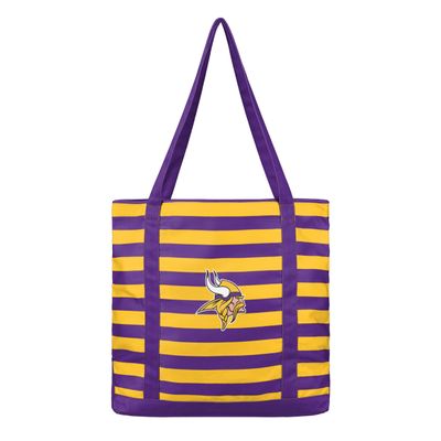 FOCO Minnesota Vikings NFL Team Stripe Canvas Tote Bag