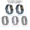 Tobfit 6 PACK Sport Bands Compatible with Fitbit Charge 5 Bands for Women Men, Soft Silicone Waterproof Straps Replacement Wristbands Compatible for Fitbit Charge 5 Watchband,Large, Black/Dark view 2