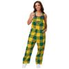 FOCO North Dakota State Bison NCAA Womens Plaid Bib Overalls - M view 1
