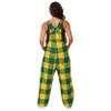 FOCO North Dakota State Bison NCAA Womens Plaid Bib Overalls - M view 2