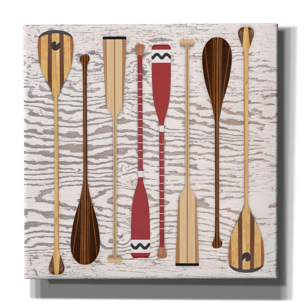 Epic Graffiti 'Canoe Paddles & Oar' by Edward M. Fielding, Giclee Canvas Wall Art, 54"x40"