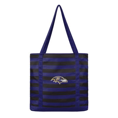 FOCO Baltimore Ravens NFL Team Stripe Canvas Tote Bag