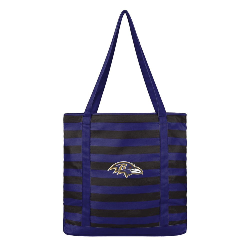 FOCO Baltimore Ravens NFL Team Stripe Canvas Tote Bag