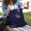 FOCO Baltimore Ravens NFL Team Stripe Canvas Tote Bag view 2