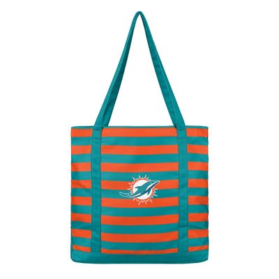 FOCO Miami Dolphins NFL Team Stripe Canvas Tote Bag