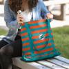 FOCO Miami Dolphins NFL Team Stripe Canvas Tote Bag view 2