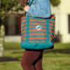 FOCO Miami Dolphins NFL Team Stripe Canvas Tote Bag view 4