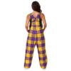 FOCO LSU Tigers NCAA Womens Plaid Bib Overalls - 2XL view 2