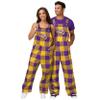 FOCO LSU Tigers NCAA Womens Plaid Bib Overalls - 2XL view 3