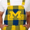 FOCO Michigan Wolverines NCAA Mens Plaid Bib Overalls - M view 4