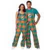 FOCO Miami Dolphins NFL Mens Plaid Bib Overalls - 3XL view 3
