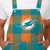 FOCO Miami Dolphins NFL Mens Plaid Bib Overalls - 3XL view 4