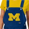FOCO Michigan Wolverines NCAA Womens Big Logo Bib Overalls - 2XL view 4