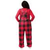 FOCO NC State Wolfpack NCAA Womens Plaid Bib Overalls - S view 2