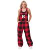 FOCO Rutgers Scarlet Knights NCAA Womens Plaid Bib Overalls - XS view 1