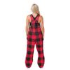 FOCO Rutgers Scarlet Knights NCAA Womens Plaid Bib Overalls - XS view 2