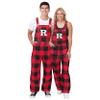 FOCO Rutgers Scarlet Knights NCAA Womens Plaid Bib Overalls - XS view 3
