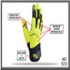 Scale Wear Black Stealth Padded Football Receiver Lineman Gloves Grip Silicone Palms Adult Mens Boys Sticky Boost Your Game view 3