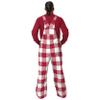FOCO Arkansas Razorbacks NCAA Mens Plaid Bib Overalls - 3XL view 2
