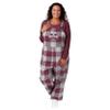 FOCO Mississippi State Bulldogs NCAA Womens Plaid Bib Overalls - M view 1