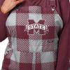 FOCO Mississippi State Bulldogs NCAA Womens Plaid Bib Overalls - M view 4