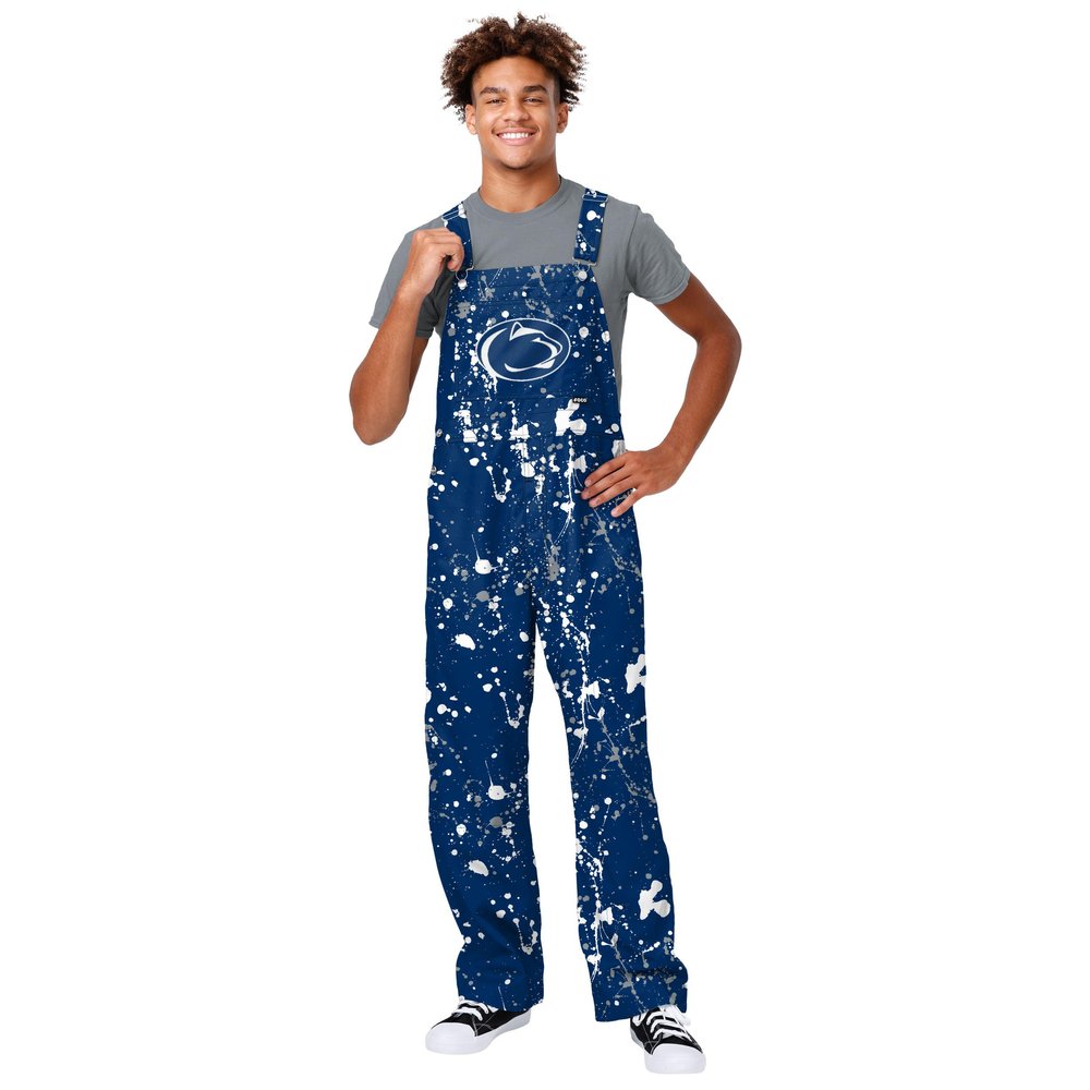 FOCO Penn State Nittany Lions NCAA Mens Paint Splatter Bib Overalls - 3XL