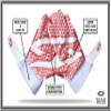 Scale Wear Design White Stealth Football Lineman Gloves with Tach Grip Silicone Palms. Adult Men's Youth Boys Sticky Lineman Wide Receiver Flag Football Boost Your Game! (Adult-XL, White-Red) view 2