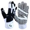 Scale Wear Design White Stealth Football Lineman Gloves with Tach Grip Silicone Palms. Adult Men's Youth Boys Sticky Lineman Wide Receiver Flag Football Boost Your Game (Adult-Small, White-Black) view 1