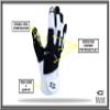 Scale Wear Design White Stealth Football Lineman Gloves with Tach Grip Silicone Palms. Adult Men's Youth Boys Sticky Lineman Wide Receiver Flag Football Boost Your Game (Adult-Small, White-Black) view 3