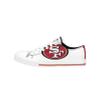 FOCO San Francisco 49ers NFL Womens Big Logo Low Top White Canvas Shoes - 9/XL view 1