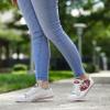 FOCO San Francisco 49ers NFL Womens Big Logo Low Top White Canvas Shoes - 9/XL view 3