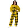 FOCO Iowa Hawkeyes NCAA Womens Plaid Bib Overalls - XS view 1