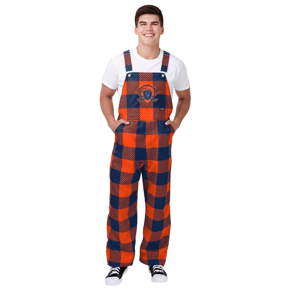 FOCO Virginia Cavaliers NCAA Mens Plaid Bib Overalls - 2XL