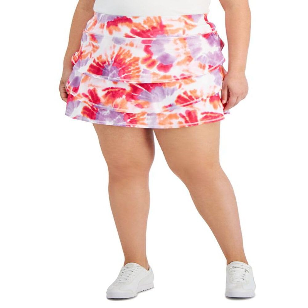 ID Ideology Women's Tie Dyed Skort Orange Size 2X