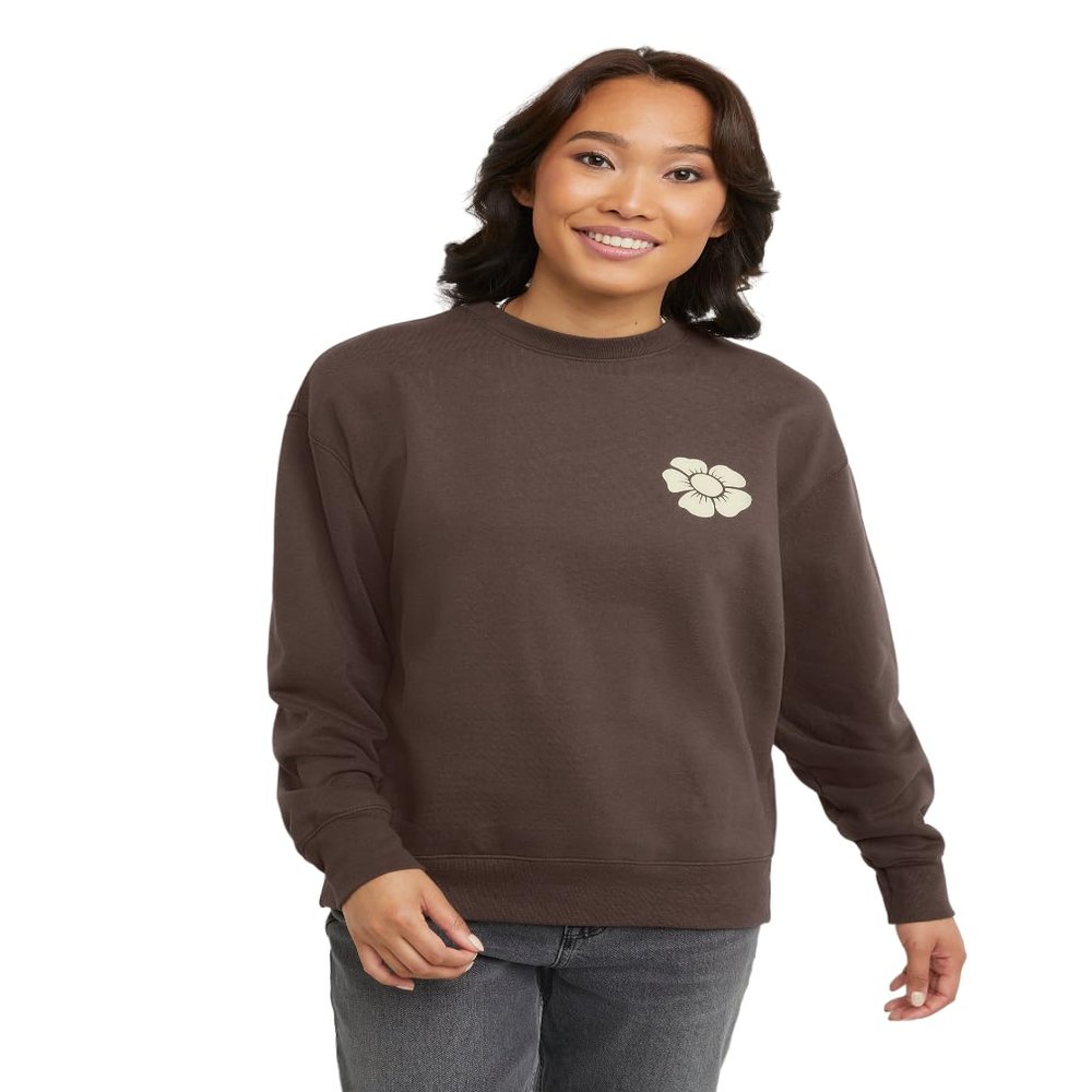 Hanes Women's Originals Fleece Sweatshirt, Midweight Sweatshirt for Women, Good Days Ahead