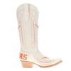 Vaccari Women's Naomi Genuine Leather UT Longhorns Embroidery Snip Toe Cowgirl Boots - Bone - 8 B view 4