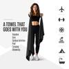 VENTURE 4TH Quick Dry Towel. Microfiber Travel Towel Ideal for Camping, Hiking, Backpacking, Gym. Lightweight & Fast Drying Travel Towels for Body. Compact & Easy to Pack - Black Medium view 2