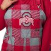 FOCO Ohio State Buckeyes NCAA Womens Plaid Bib Overalls - XS view 4