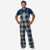 FOCO Navy Midshipmen NCAA Mens Plaid Bib Overalls - 3XL view 1