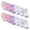 Hanes Baby and Toddler, Non-Slip Grip Ankle Socks, Boys' and Girls', Multipacks, White/Pink/Heather Pink/Purple-12 Pack, 12-24 Months view 1